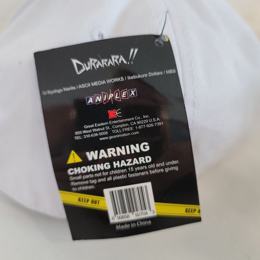 Durarara NWT Anime Logo Baseball Cap Sun Baseball Comfortable Breathable Casual - Picture 5 of 5